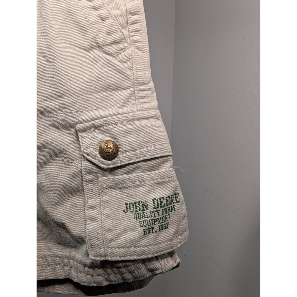 John Deere Kids Khaki Cargo‎ Shorts Casual Outdoor Adventure Playwear Size 4T - Picture 5 of 7